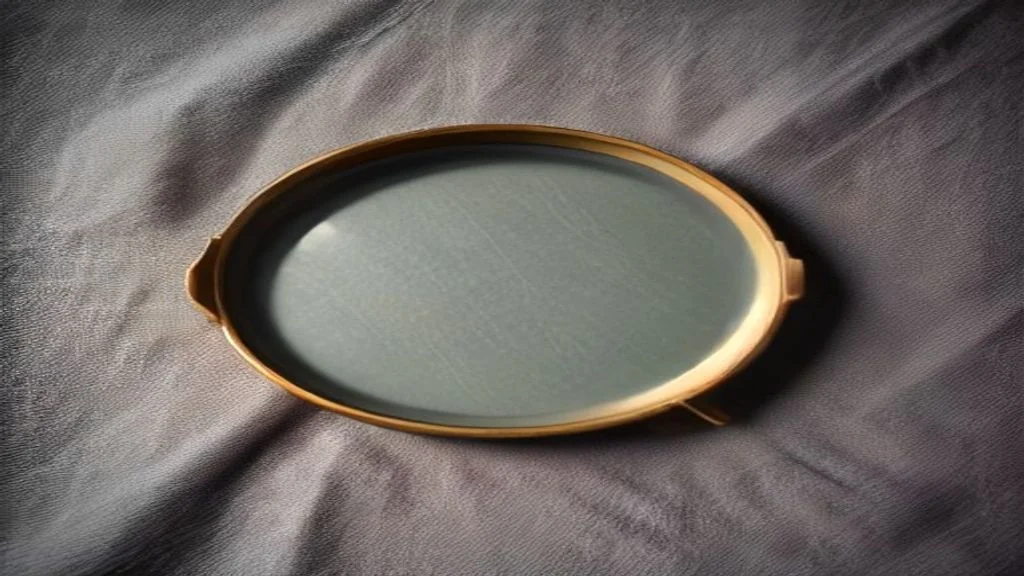 A brass magnifying glass on folded grey cloth, standing in for tracing an AI answer back to its source