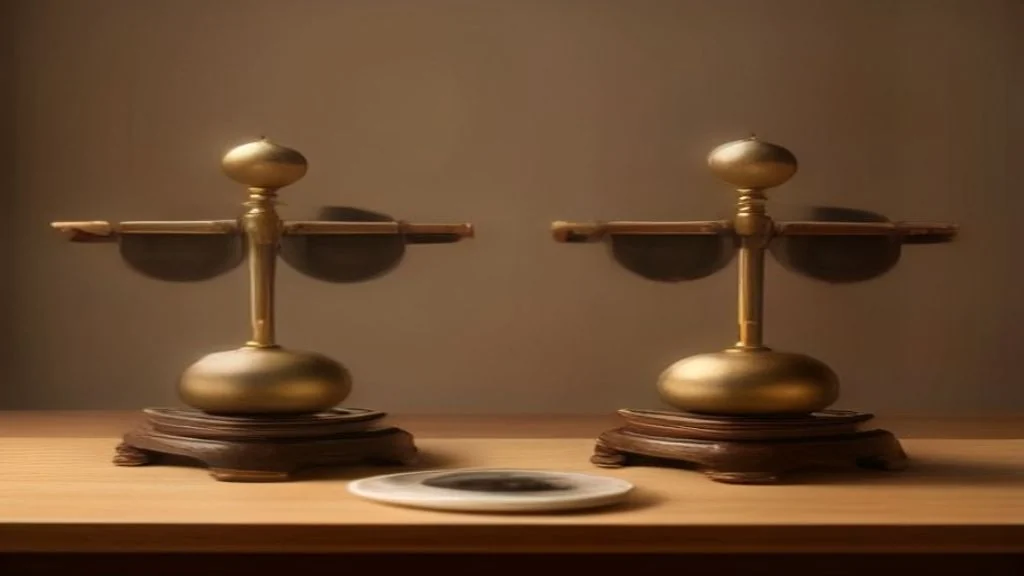 Brass weights beside a balance scale, representing the trade-offs between in-house, local and offshore ERP delivery teams